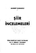 Cover of: Şiir incelemeleri