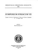 Cover of: Symposium Syriacum VII: Uppsala University, Department of Asian and African Languages, 11-14 August 1996