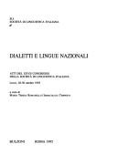 Cover of: Dialetti e lingue nazionali: atti del XXVII Congresso della Società di linguistica italiana, Lecce, 28-30 ottobre 1993