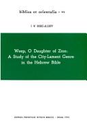 Cover of: Weep, O daughter of Zion by F. W. Dobbs-Allsopp, F. W. Dobbs-Allsopp