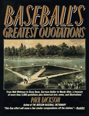 Cover of: Baseball's Greatest Quotations by Paul Dickson