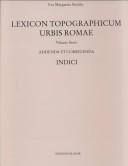 Cover of: Lexicon Topographicum Urbis Romae: Volume Sesto: Index (Lexicon Topographicum Urbis Romae)