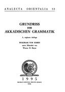 Cover of: Grundriss Der Aakadischem Grammatik by Wolfram von Soden