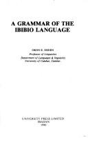 Cover of: grammar of the Ibibio language | Okon E. Essien