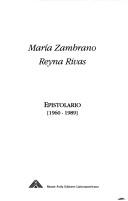 Epistolario, 1960-1989 by María Zambrano