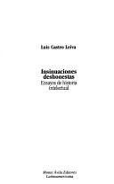 Cover of: Insinuaciones deshonestas: ensayos de historia intelectual