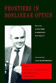 Cover of: Frontiers in nonlinear optics: the Serge Akhmanov memorial volume