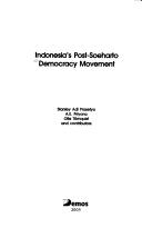 Cover of: Indonesia's Post-soeharto Democracy Movement