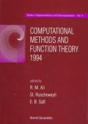 Cover of: Computational methods and function theory 1994: 21-25 March 1994, Penang, Malaysia