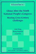 Cover of: China After the Ninth National People's Congress: Meeting (East Asian Institute Contemporary China)