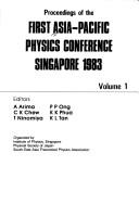 Cover of: First Asia Pacific Conference Singapore, 1983