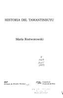 Cover of: Historia del Tahuantinsuyu by María Rostworowski de Diez Canseco