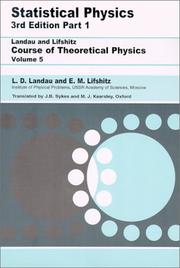 Cover of: Statistical Physics (Course of Theoretical Physics, Volume 5)