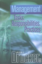 Cover of: Management (Drucker Series)