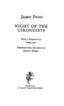 De nacht der Girondijnen by Jacques Presser