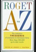 Cover of: Roget A to Z by Peter Mark Roget