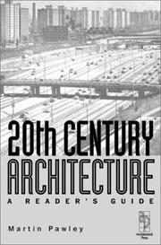 Cover of: 20th Century Architecture -  A Reader's Guide