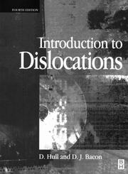 Cover of: Introduction to dislocations by Derek Hull