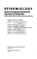 Cover of: Epidemiology: Basis for Disease Prevention and Health Promotion