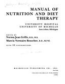 Cover of: Manual of nutrition and diet therapy