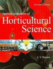 Cover of: Applied Principles of Horticultural Science