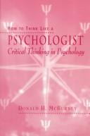 Cover of: How to Think Like a Psychologist: Critical Thinking in Psychology