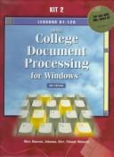 Cover of: Gregg College Keyboarding & Document Processing for Windows, Kit 2 w/ MS Word 97 by Scot Ober