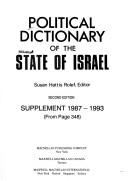 Cover of: Political dictionary of the State of Israel