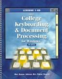 Cover of: Gregg College Keyboarding and Document Processing for Windows: Lessons 1-60