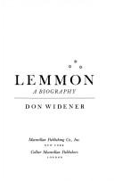 Cover of: Lemmon | Don Widener