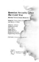 Cover of: Russian Security After the Cold War by 