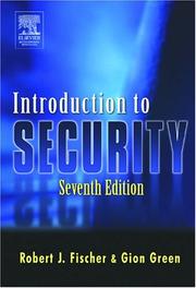 Cover of: Introduction to security by Robert J. Fischer