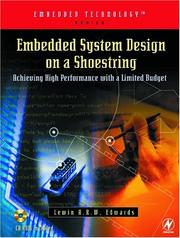 Cover of: Embedded system design on a shoestring by Lewin A. R. W. Edwards