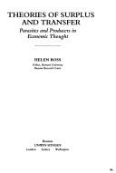 Cover of: Theories of surplus and transfer | Helen Harte Boss