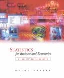 Cover of: Statistics for Business and Economics with Excel CD-ROM by Heinz Kohler
