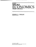Cover of: Basic microeconomics by Edwin G. Dolan