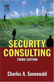Cover of: Security consulting by Charles A. Sennewald