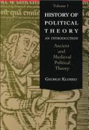 Cover of: History of political theory by George Klosko