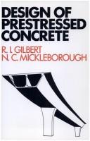 Cover of: Design of prestressed concrete