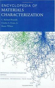 Encyclopedia of materials characterization by Charles Evans, Wilson