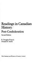 Cover of: Readings in Canadian history