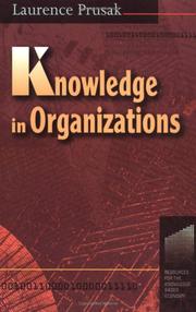 Cover of: Knowledge in organizations