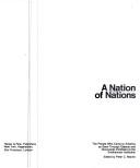 Cover of: A Nation of nations: the people who came to America as seen through objects and documents exhibited at the Smithsonian Institution