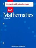 Cover of Holt Mathematics: Course 2