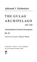 Cover of: The Gulag Archipelago, Two by Александр Исаевич Солженицын