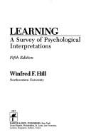 Cover of: Learning by Winfred F. Hill