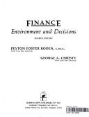 Cover of: Finance | Peyton Foster Roden