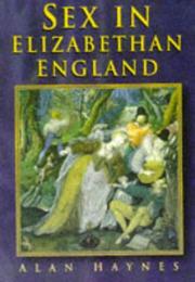 Cover of: Sex in Elizabethan England