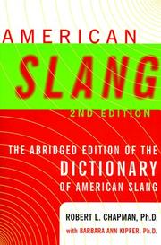 Cover of: American slang by Robert L. Chapman