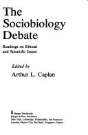Cover of: The Sociobiology Debate (Harper Torchbooks)